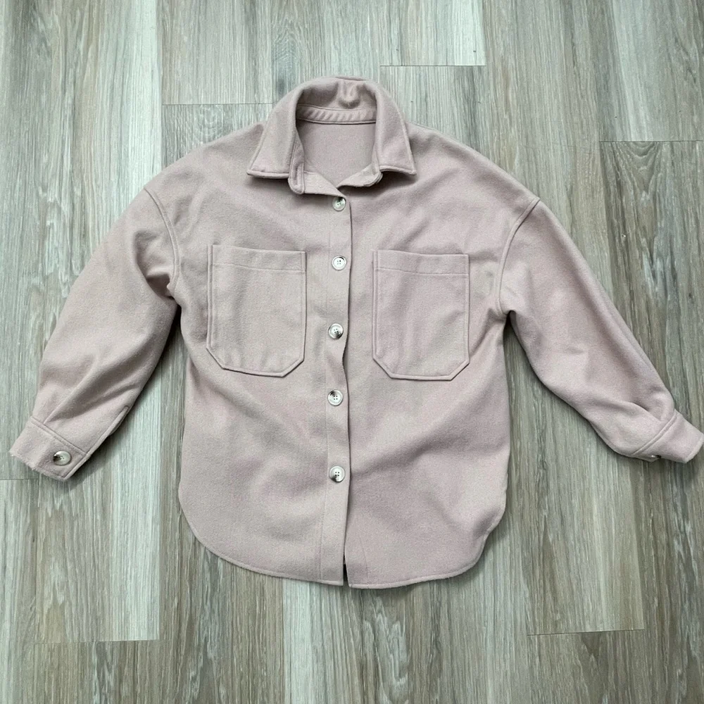 Pink Button-Up Shacket - Picture 8 of 8